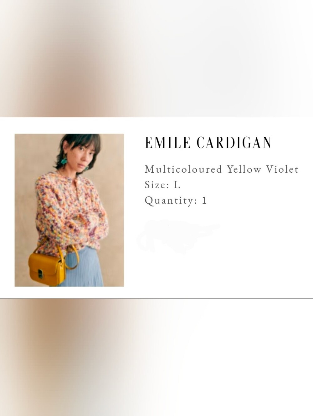 Sezane Emile Cardigan Multicoloured Yellow Violet - Size L